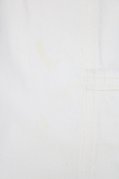 Zara Unisex Carpenter Cargo Pants White 100% Cotton Size 0