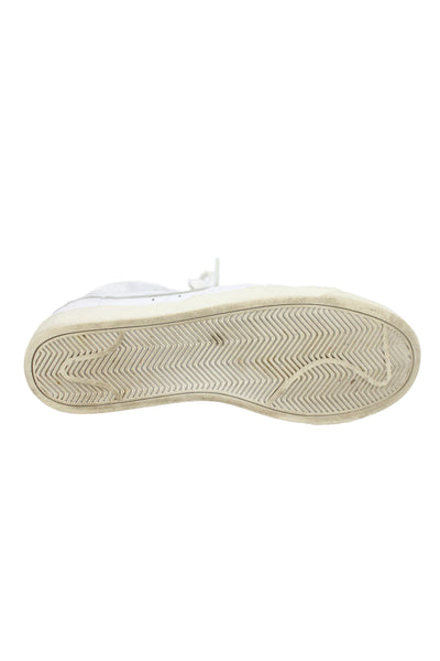 Nike Womens Lace Up Logo Blazer Low LE Sneakers White Leather Size 8