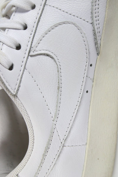 Nike Womens Lace Up Logo Blazer Low LE Sneakers White Leather Size 8