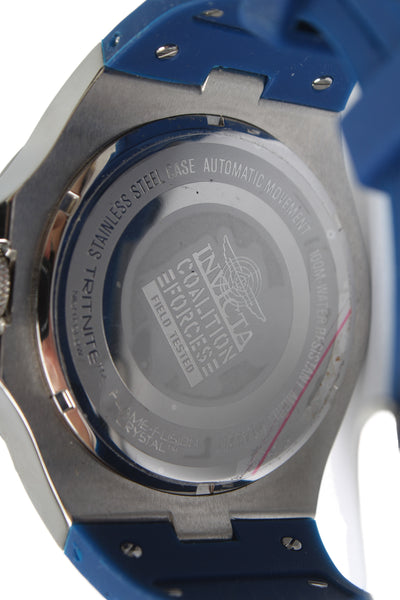 Invicta Mens Stainless Steel Coalition Forces Automatic Watch Silver Blue