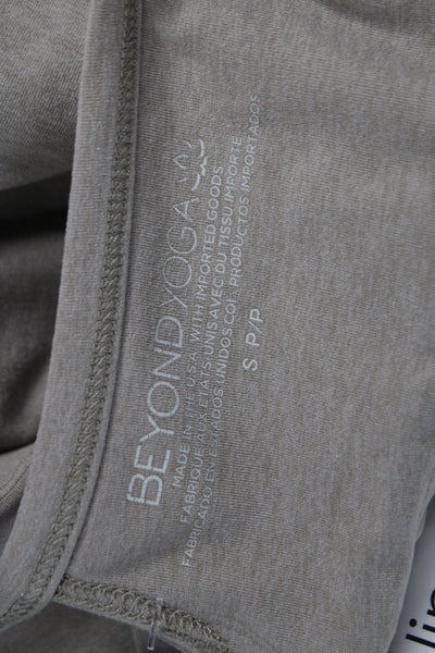 Beyond Yoga Womens Cropped Camisole Square Neck Beige Polyester Blend Size S