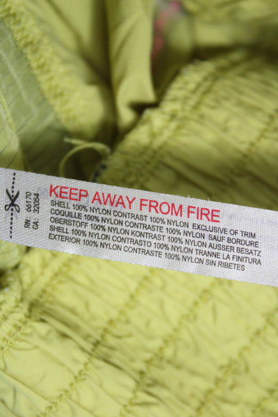 Intimately Free People Unisex Yellow Windbreaker Capri Pants 80s Size M