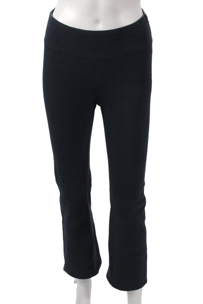 Pact Womens Cropped Black Organic Cotton Stretch Pants Size S