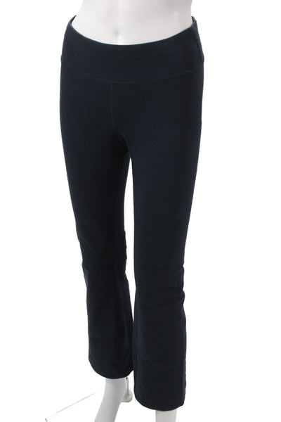 Pact Womens Cropped Black Organic Cotton Stretch Pants Size S