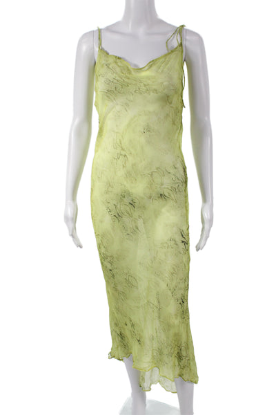 Rat & Boa Women Slip Dress Green Midi Viscose Sleeveless Boho Size S