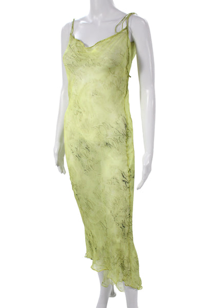 Rat & Boa Women Slip Dress Green Midi Viscose Sleeveless Boho Size S