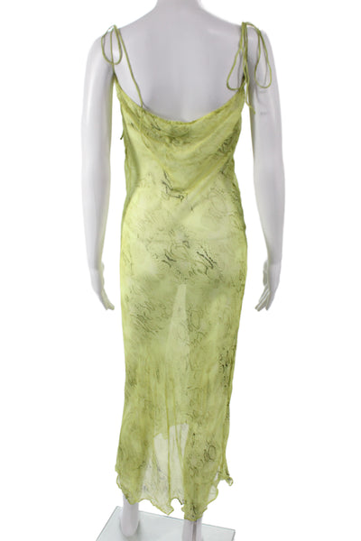 Rat & Boa Women Slip Dress Green Midi Viscose Sleeveless Boho Size S