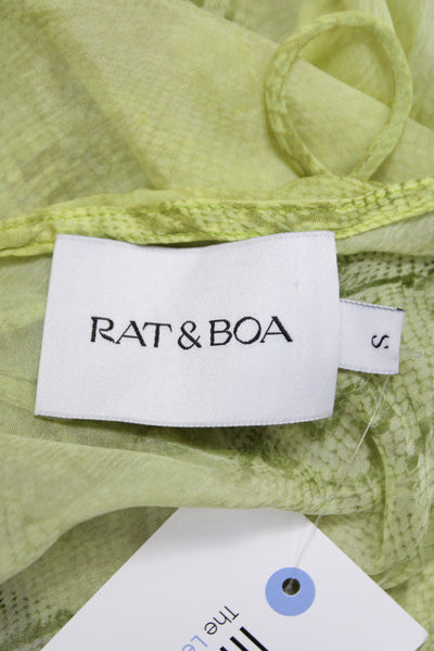 Rat & Boa Women Slip Dress Green Midi Viscose Sleeveless Boho Size S