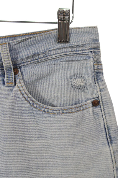 Levis Unisex Light Blue 90s 100% Cotton Button Shorts Size 27