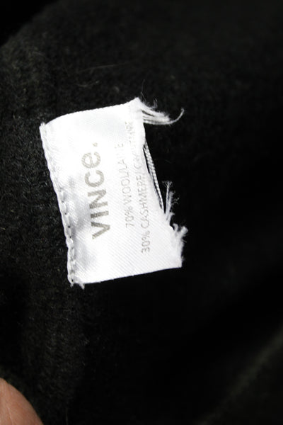 Vince Mens Pullover Dark Gray Crew Neck 70% Wool 30% Cashmere Size M
