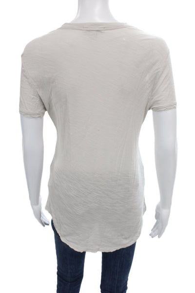 Standard James Perse Women White Supima Cotton Jersey T-Shirt Size 2