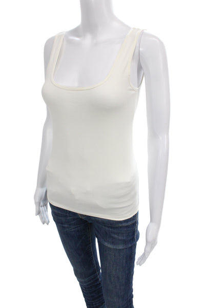 Skims Women Basic Square Neck Cotton Camisole Sleeveless White Size M