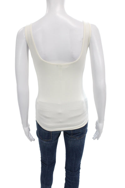 Skims Women Basic Square Neck Cotton Camisole Sleeveless White Size M