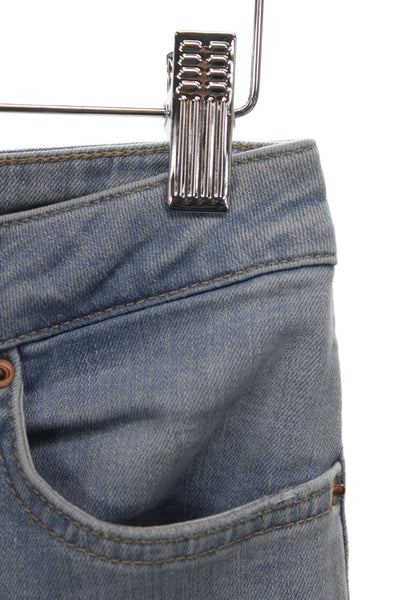 Tsubi Women Ankle Skinny Mid Rise Jeans Light Blue 90s Button Size 25