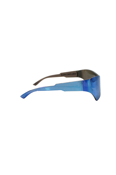 Balenciaga Adults Fluorescent Shield Sunglasses Blue 125MM