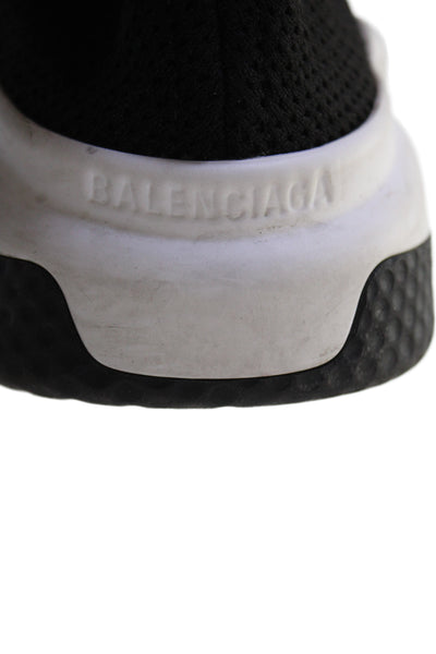 Balenciaga Womens Mesh Net Speed Lace-Up Tied Sneakers Black Size 8.5
