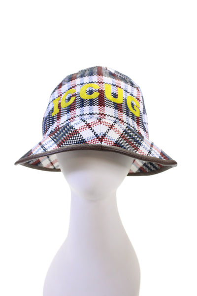 Gucci Unisex Adults Plaid Print Mirror Image Bucket Hat Multicolor