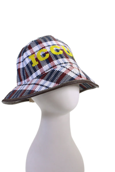 Gucci Unisex Adults Plaid Print Mirror Image Bucket Hat Multicolor
