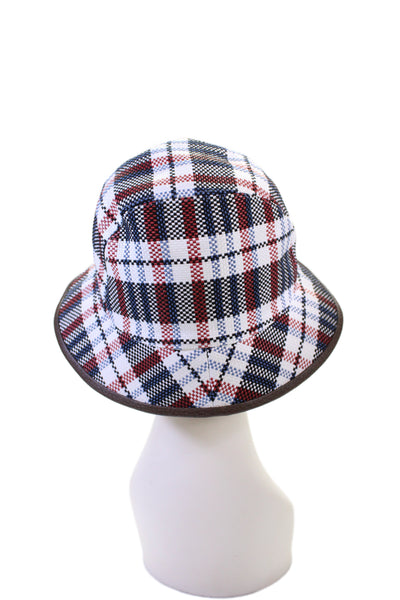 Gucci Unisex Adults Plaid Print Mirror Image Bucket Hat Multicolor