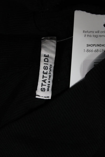 Stateside Unisex Cardigan Black Cotton Button Long Sleeve Size M