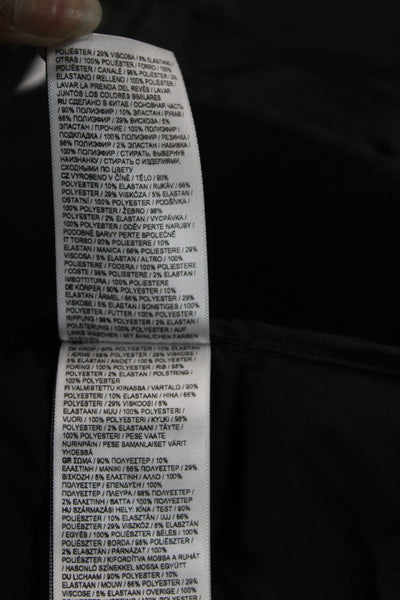 Super Dry Womens Quilted Puffer Jacket Black High Neck Zip Size 8