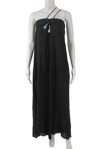 Karina Grimaldi Women Maxi Black Dress Rayon Sleeveless Zip Size XS