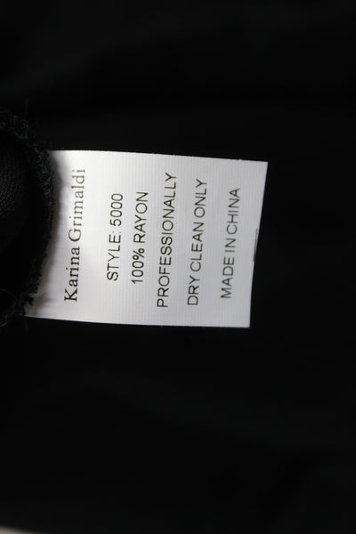 Karina Grimaldi Women Maxi Black Dress Rayon Sleeveless Zip Size XS