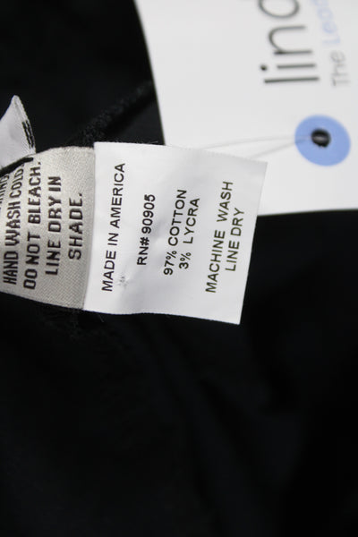 Malia Mills Women Bloomer Paperbag Pants Black Drawstring Cotton Lycra Size 4