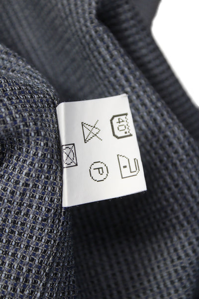 Ermenegildo Zegna Mens Button-Down Check Long Sleeve Dark Gray Size S