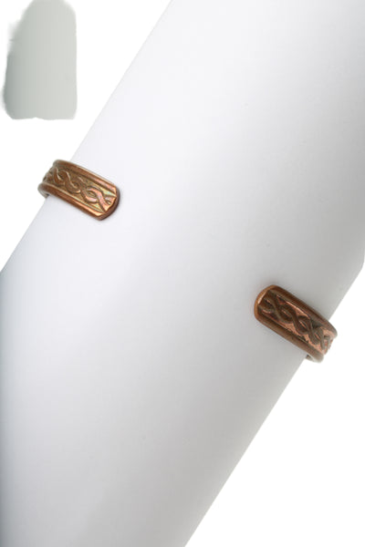 Sabona London Womens Copper Stamped Cuff Bracelet