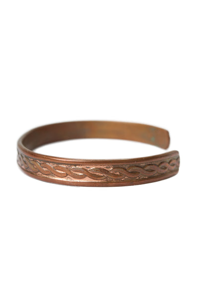 Sabona London Womens Copper Stamped Cuff Bracelet
