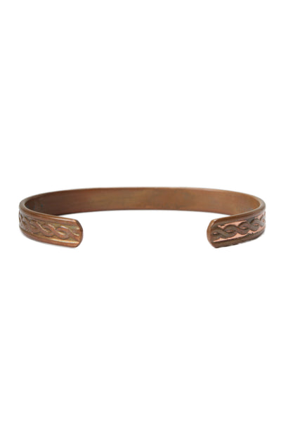 Sabona London Womens Copper Stamped Cuff Bracelet