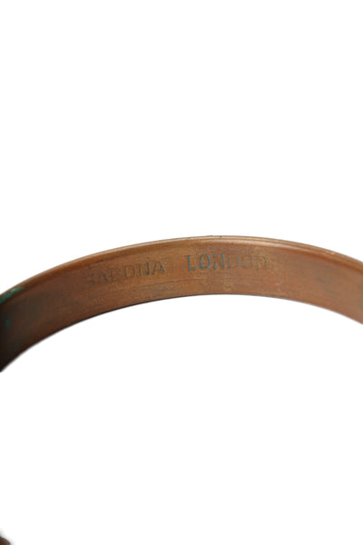 Sabona London Womens Copper Stamped Cuff Bracelet