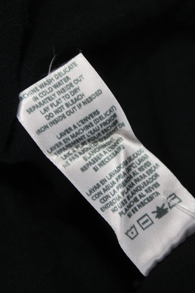 Philanthropy Women Black Basic T-Shirt Crew Neck Short Sleeve Cotton Size XS