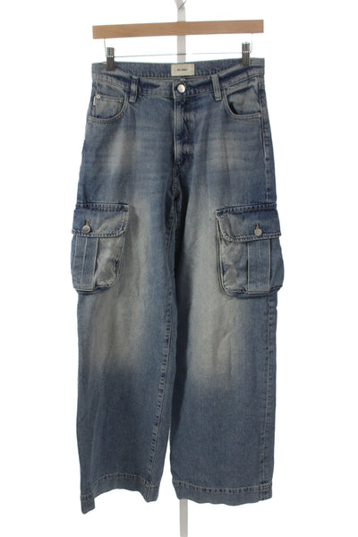 DL 1961 Womens Wide Leg Jeans Blue High Rise 31 Inseam Size 24