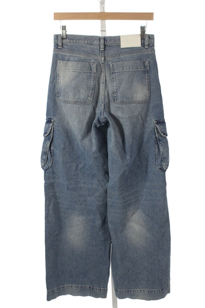 DL 1961 Womens Wide Leg Jeans Blue High Rise 31 Inseam Size 24
