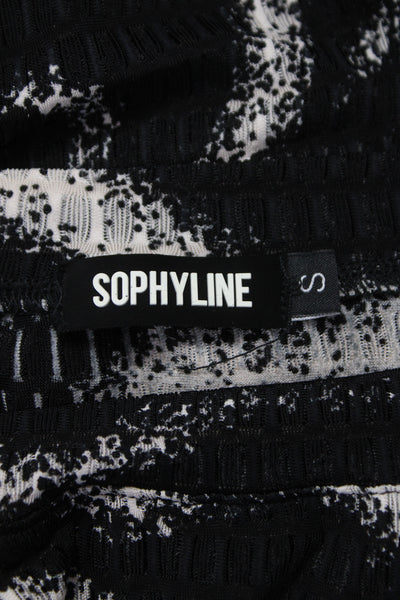 Sophyline Womens Basic Animal Print Black Crew Neck Short Sleeve T-Shirt Size S