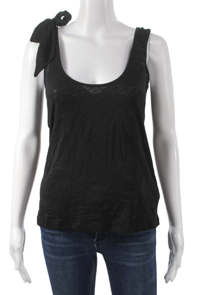 Goldie Womens Basic Scoop Neck Sleeveless Black Tank Lightweight Knit Size S