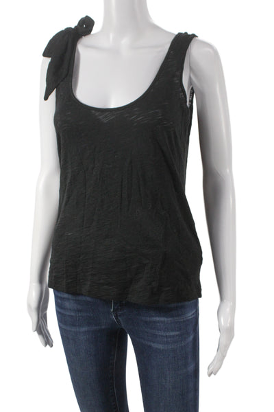 Goldie Womens Basic Scoop Neck Sleeveless Black Tank Lightweight Knit Size S