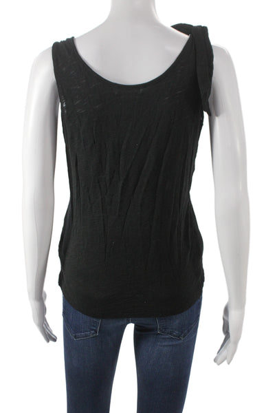 Goldie Womens Basic Scoop Neck Sleeveless Black Tank Lightweight Knit Size S