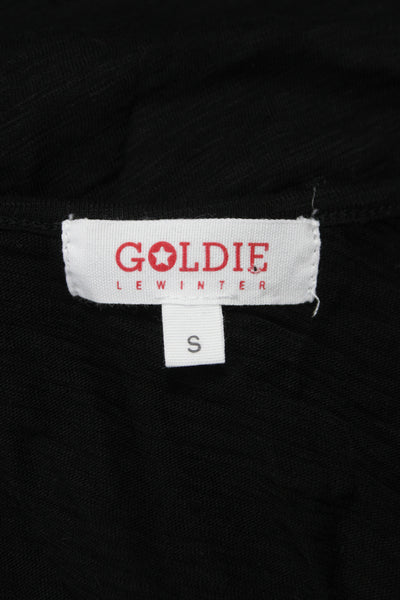 Goldie Womens Basic Scoop Neck Sleeveless Black Tank Lightweight Knit Size S