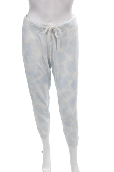 Leallo Women Blue Tie Dye 100% Cotton Pullover Crew Neck Pants Set Size S