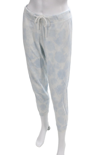 Leallo Women Blue Tie Dye 100% Cotton Pullover Crew Neck Pants Set Size S