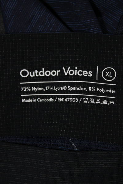 Outdoor Voices Women Cropped Capri Leggings Dark Gray Size XL