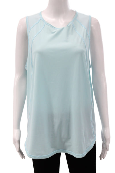 Lululemon Women Basic Tank Light Blue Sleeveless Crew Neck Size 12