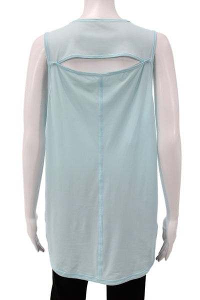 Lululemon Women Basic Tank Light Blue Sleeveless Crew Neck Size 12