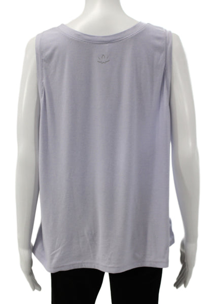 Beyond Yoga Womens Cropped Purple Polyester Tank Crew Neck Size L