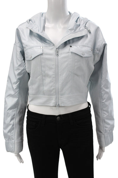 Nike Womens Bomber Jacket Light Blue Size S