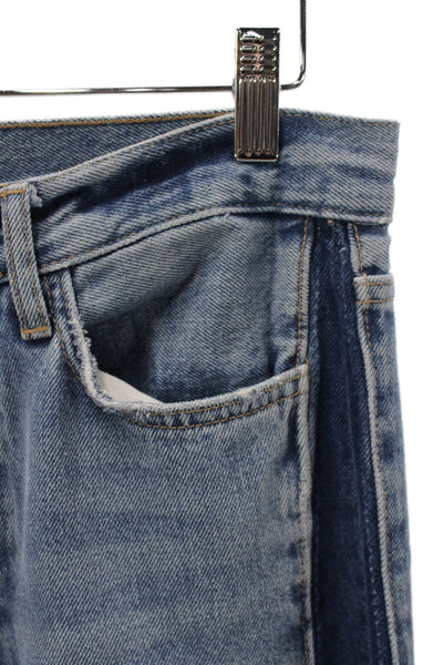Zara Women Wide Leg Jeans Blue Cotton High Rise Size 4