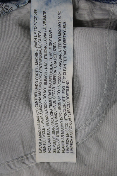 Zara Women Wide Leg Jeans Blue Cotton High Rise Size 4